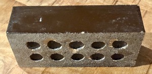 lot 111 image: Metropolitan Stadium Glazed Brown Brick From Stadium Teardown - Minnesota Twins Vikings