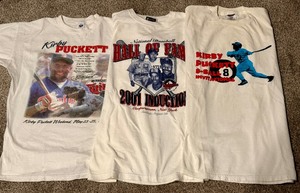lot 113 image: (3) Kirby Puckett Classic T-Shirts Size XL Minnesota Twins Baseball