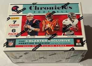 lot 78 image: 2021 Chronicles Football Factory Sealed 6 Pack Card Box