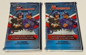 lot 114 image: 2 Packs 2022 Bowman Baseball Cards