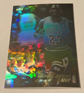lot 119 image: Michael Jordan Holo 1991 Upper Deck Award Winners #AW4 MVP Basketball Card