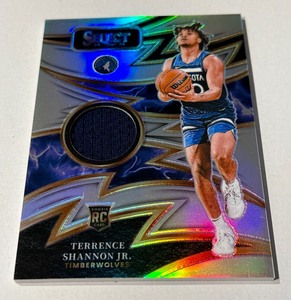 lot 126 image: Terrence Shannon RC Relic 202425 Select Sparks Prizm #SPK-TSJ Minnesota Timberwolves Basketball Card