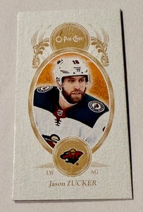 lot 130 image: Jason Zucker 27 Mini SP 2018-19 OPC Hockey #M-20 Numbered 1327 Minnesota Wild Hockey Card