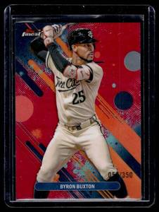 lot 142 image: Byron Buxton Refractor 350  2025 Topps Finest #530 Minnesota Twins Baseball Card