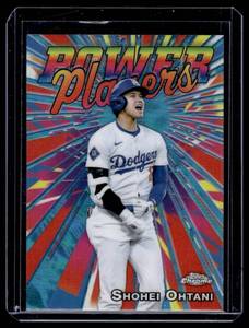 lot 145 image: Shohei Ohtani Refractor  2025 Topps Chrome Power Players #PP-25 Los Angeles Dodgers Baseball Card