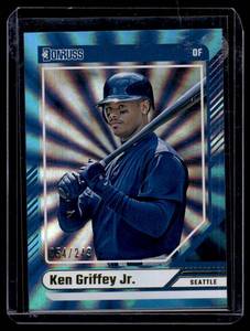 lot 148 image: Ken Griffey Jr. SP 249  2024 Donruss Carolina Blue Laser #21 Seattle Mariners Baseball Card
