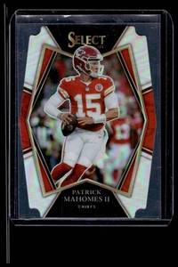 lot 169 image: Patrick Mahomes II Silver Holo Prizm Die Cut  2021 Panini Select #102 Kansas City Chiefs Football Card