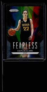 lot 174 image: Caitlin Clark RC 2024 Prizm Fearless Insert #F2 Indiana Fever Basketball Card