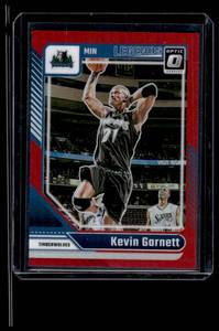 lot 183 image: Kevin Garnett 99 Red Refractor  2024 Donruss Optic #246 Minnesota Timberwolves Basketball Card