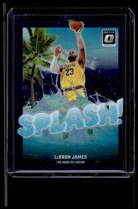 lot 186 image: LeBron James Purple Prizm  2024 Donruss Optic Splash #5 Los Angeles Lakers Basketball Card