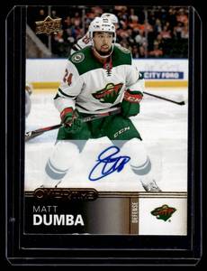 lot 212 image: Matt Dumba Auto  2020 Upper Deck Overtime #11 Minnesota Wild Hockay Card