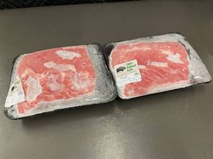 lot 2 image: 100 Percent Natural Boneless Pork Loin Roast - 2 Pack, Approx 3 LBs
