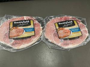 lot 8 image: 2 Smithfield Anytime Favorites Hardwood Smoked Ham Steaks, Gluten Free