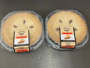 lot 11 image: K - 2 MarketSide Cherry Pies 24 oz Each