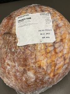 lot 51 image: Brennan Smoked Ham, Water Added, 12.56 lb