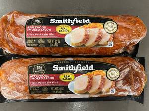 lot 146 image: I - 2 Smithfield Applewood Smoked Bacon Pork Loin Filets, 22 oz Each