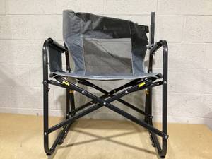 lot 113 image: GCI Outdoor Freestyle Rocker Foldable Rocking Camp Chair, Heathered Pewter