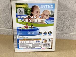 lot 128 image: INTEX 28106EH Easy Set Inflatable Swimming Pool 8ft x 24in  Puncture-Resistant Material  Quick Inflation  513 Gallon Capacity  18in Water Depth