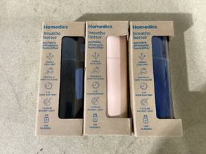 lot 311 image: LOT OF 3 Homedics Portable USB Ultrasonic Humidifier