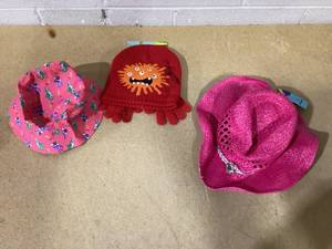 lot 349 image: LOT OF 3 Kids Hats