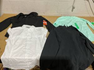 lot 187 image: LOT OF 4 Womens Shirts & Sweatshirt Size XL