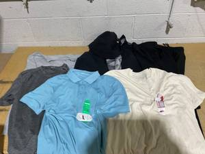 lot 191 image: LOT OF 6 Mens Shirts & Pant Size L