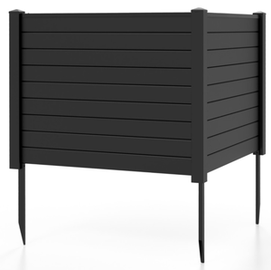 lot 11 image: Costway Outdoor PVC Air Conditioner Fence with 20 Inch Long Stakes