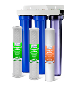 lot 34 image: iSpring Carbon and Sediment with Clear Housing Whole House Water Filtration System Triple-Stage 12-GPM