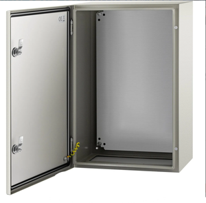 lot 41 image: VEVOR NEMA Steel Enclosure, NEMA 4X Steel Electrical Box, IP66 Waterproof & Dustproof, OutdoorIndoor Electrical Junction Box, with Mounting Plate (Minor Transit Damage)