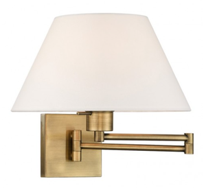 lot 42 image: Livex 40039-01 Swing Arm Wall Lamp