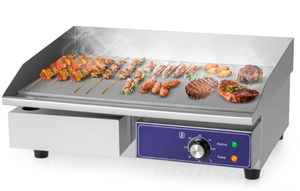 lot 52 image: Giantex Commercial Electric Griddle 22 - 110V 2000W Countertop Griddle with Cast Iron Griddle Plate & Stainless Steel Frame