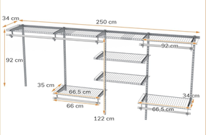 lot 54 image: Costway 4-8 Feet Closet Organizers and Storage System with Hanging Rod for Laundry Bedroom