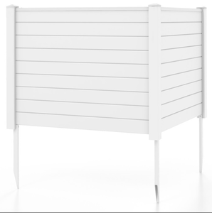 lot 68 image: Costway Outdoor PVC Air Conditioner Fence with 20 Inch Long Stakes