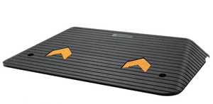 lot 79 image: VEVOR Upgraded Rubber Threshold Ramp, 3.5 Rise Door Ramp with 1 Channel, Natural Rubber Car Ramp with Non-Slip Textured Surface, 33069 lbs Load Capacity Curb Ramp for Wheelchair and Scooter