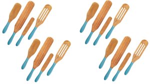 lot 246 image: LOT OF 4 Kitchen HQ 2-pack of 4-piece Acacia Wood Spurtles Set (6 Pieces Total) (Colors May Vary)