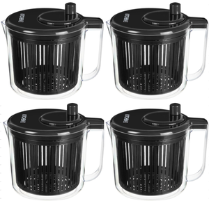 lot 247 image: LOT OF 4 Kitchen HQ 2.5-Quart Salad Spinners (Colors May Vary)