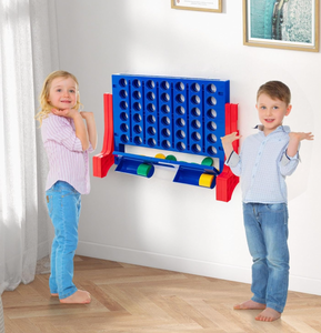 lot 411 image: Costzon Giant 4 in a Row Connect Game, 2-in-1 Jumbo 4-to-Score Game Set with Carrying Bag, Fun Family Party Game, Indoor Outdoor Yard Game for Kids Adults, FreestandingWall Mount (Red)