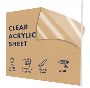 lot 417 image: Falken Design Clear Acrylic Sheets - 28 x 48 x 18 Thick Plexiglass Sheets for DIY Projects, Picture Frames, and Sign Displays - Versatile, Durable & Shatterproof Plastic Sheet