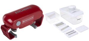 lot 423 image: LOT OF 2 Kitchen HQ Automatic Jar Opener & Kitchen HQ 6-in-1 Easy Slice Boxed Mandoline (BLACK & WHITE)