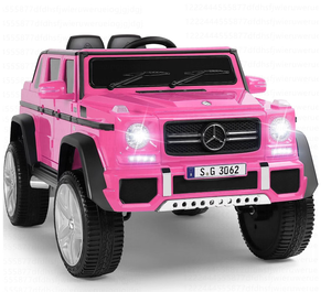 lot 427 image: Costway Mercedes Benz 12V Electric Kids Ride On Car RC Remote Control WTrunk Pink (USED, Maybe Missing Hardware. Not Functioning)