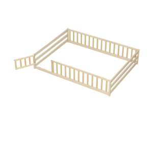 lot 318 image: Full Size Floor Bed with Full Length Safety Guardrails