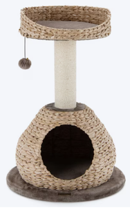 lot 47 image: Mondawe 28-in x 19-in Brown Fleece Cat Tree