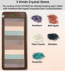 lot 50 image: PHYMAT Far Infrared Heating Pad for Back - Infrared Mat Full Body - Amethyst Mat - Bio Crystal Mat - 5 Color Natural Gemstones Heating Pad with Overheat Protection and Auto Off Function(67x27)
