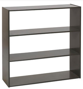 lot 87 image: ECR4Kids Streamline 3-Shelf Storage Cabinet, 36in High, Double-Sided Display, Grey Wash