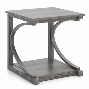 lot 94 image: Spiritual realm C-shaped 24 Inch 2 Tier Square End Table Sofa Side Table