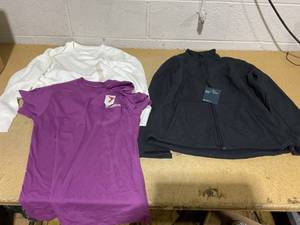 lot 199 image: LOT OF 3 Womens Sweatshirt, Zip Up, & Shirt Size S