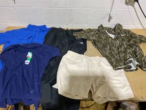 lot 132 image: LOT OF 5 Mens Shirts, Pant, & Short