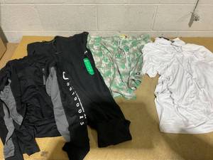 lot 144 image: LOT OF 4 Mens Shirt, Sweater, Pant, & Short Size XL