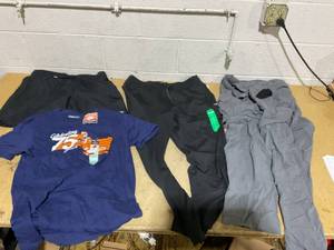 lot 387 image: LOT OF 4 Mens Short, Shirt, & Pants Size L