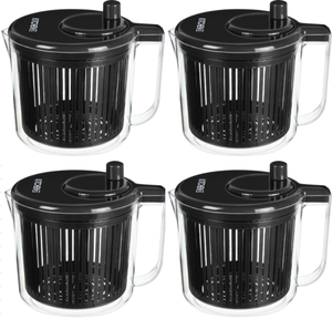 lot 255 image: LOT OF 4 Kitchen HQ 2.5-Quart Salad Spinners (Colors May Vary)